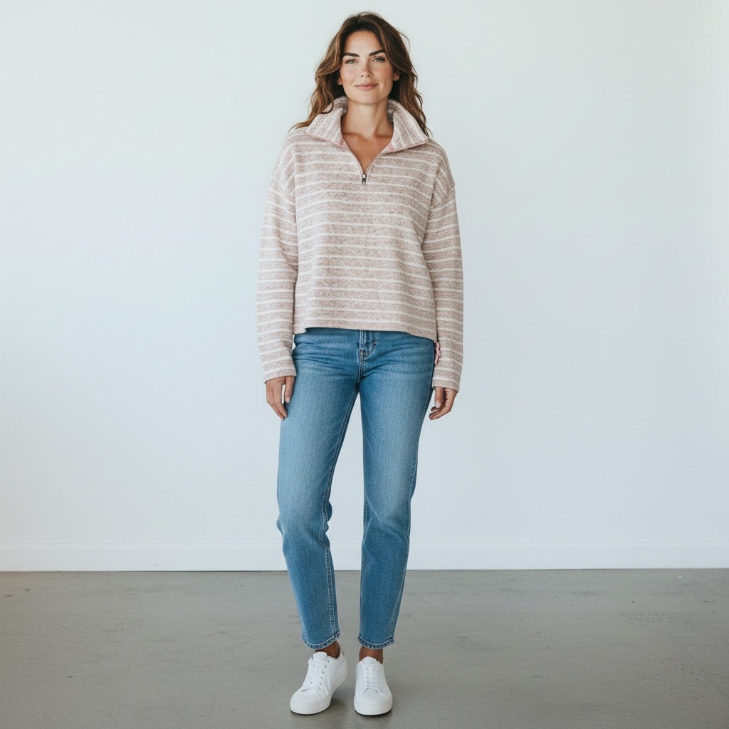 Cream / Taupe Thread + Supply Women-Tops, Medium